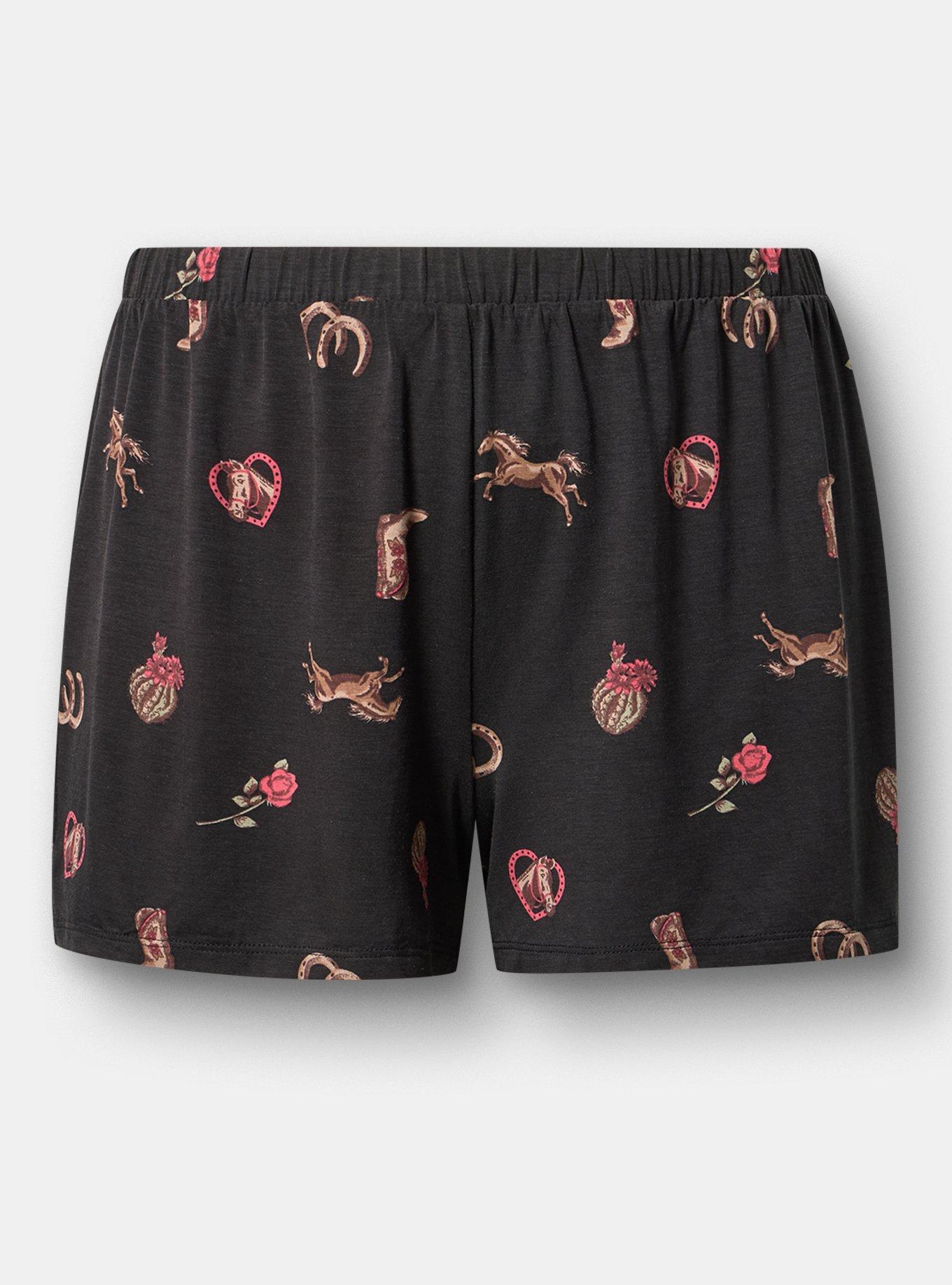 Slinky Sleep Short, FRONTIER STRIPE BLACK, flat