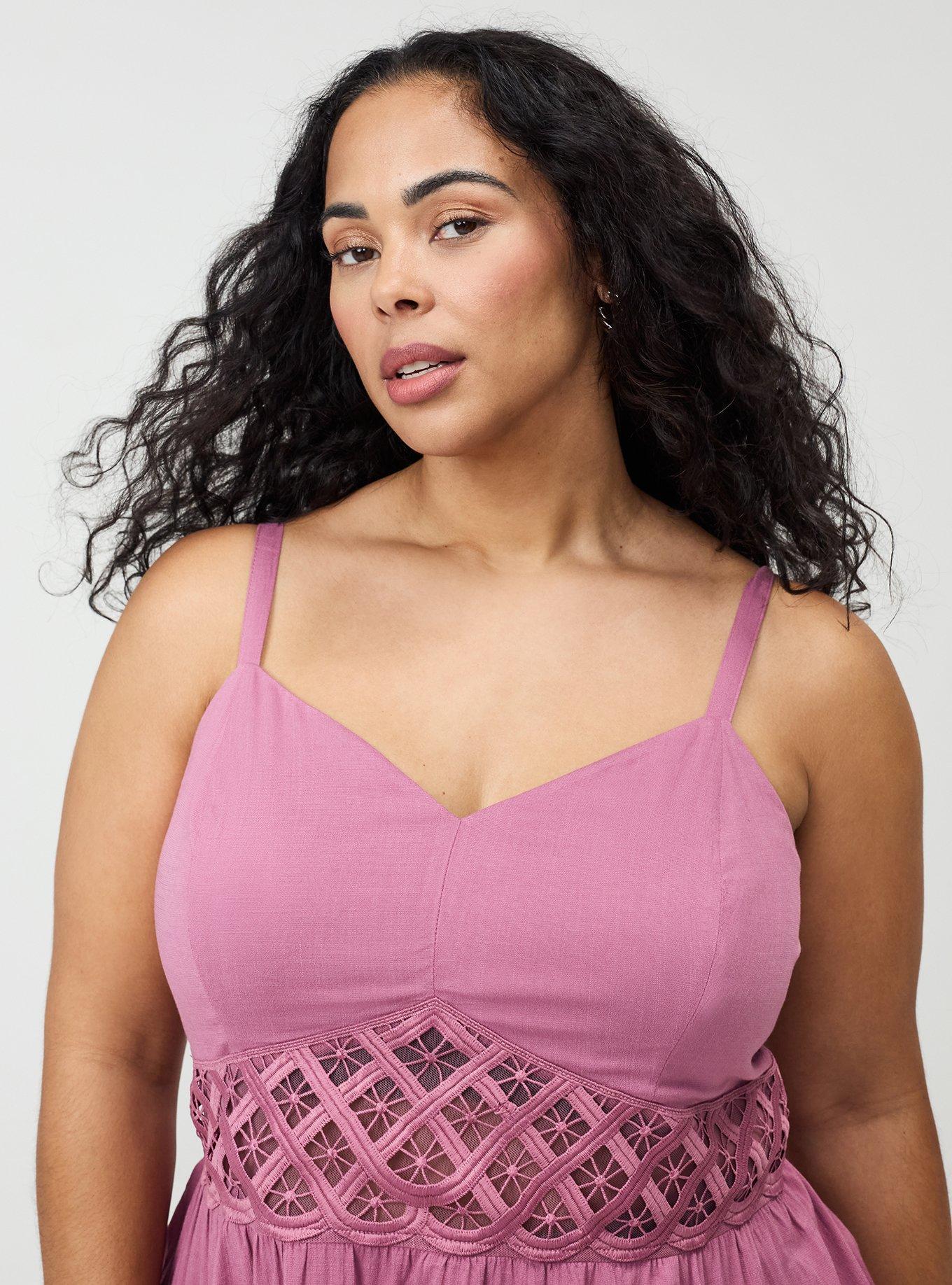 Lace Inset Peplum Top, MELLOW MAUVE, alternate