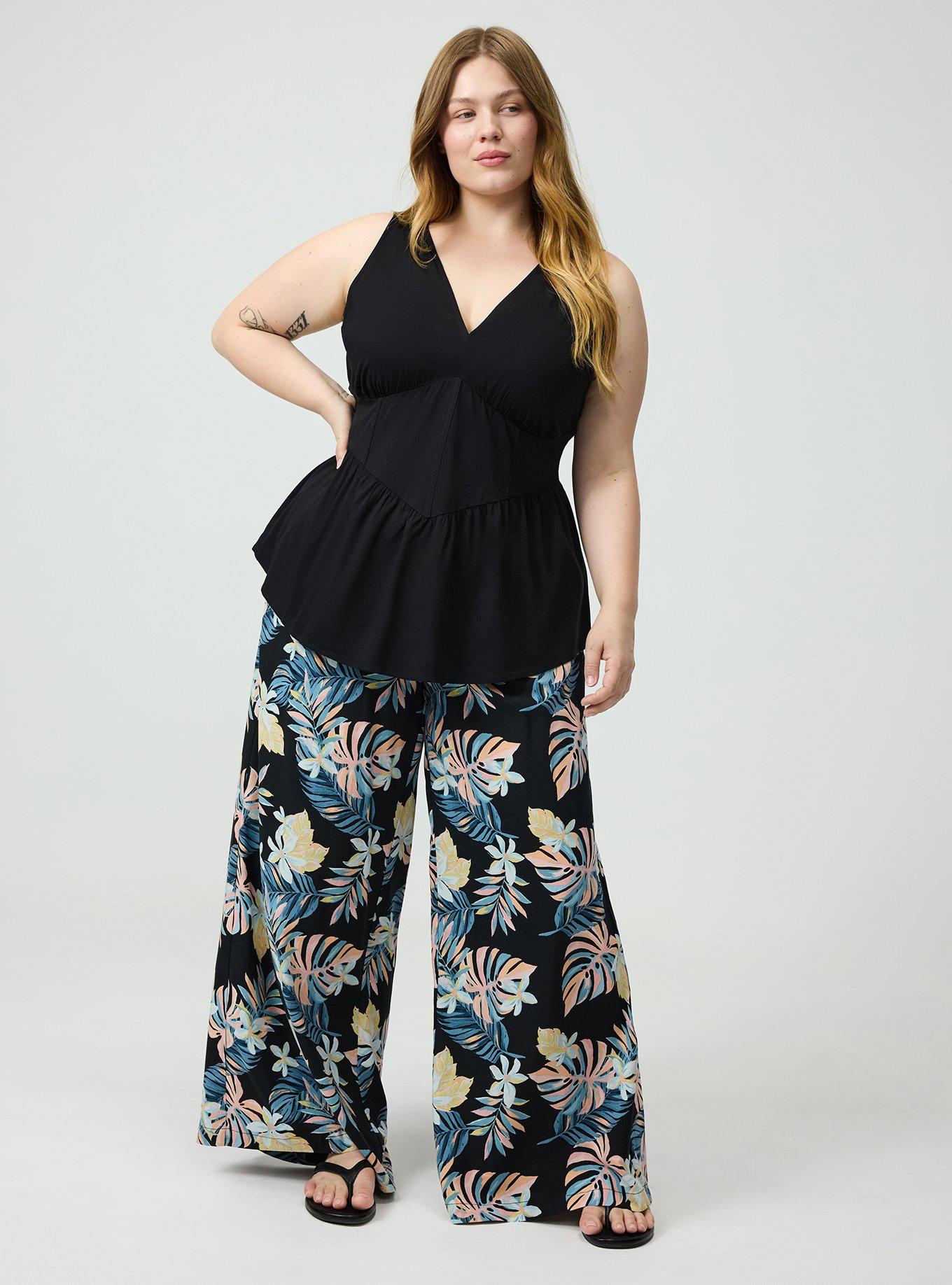 Plus Size - Challis Cinched Peplum Top - Torrid