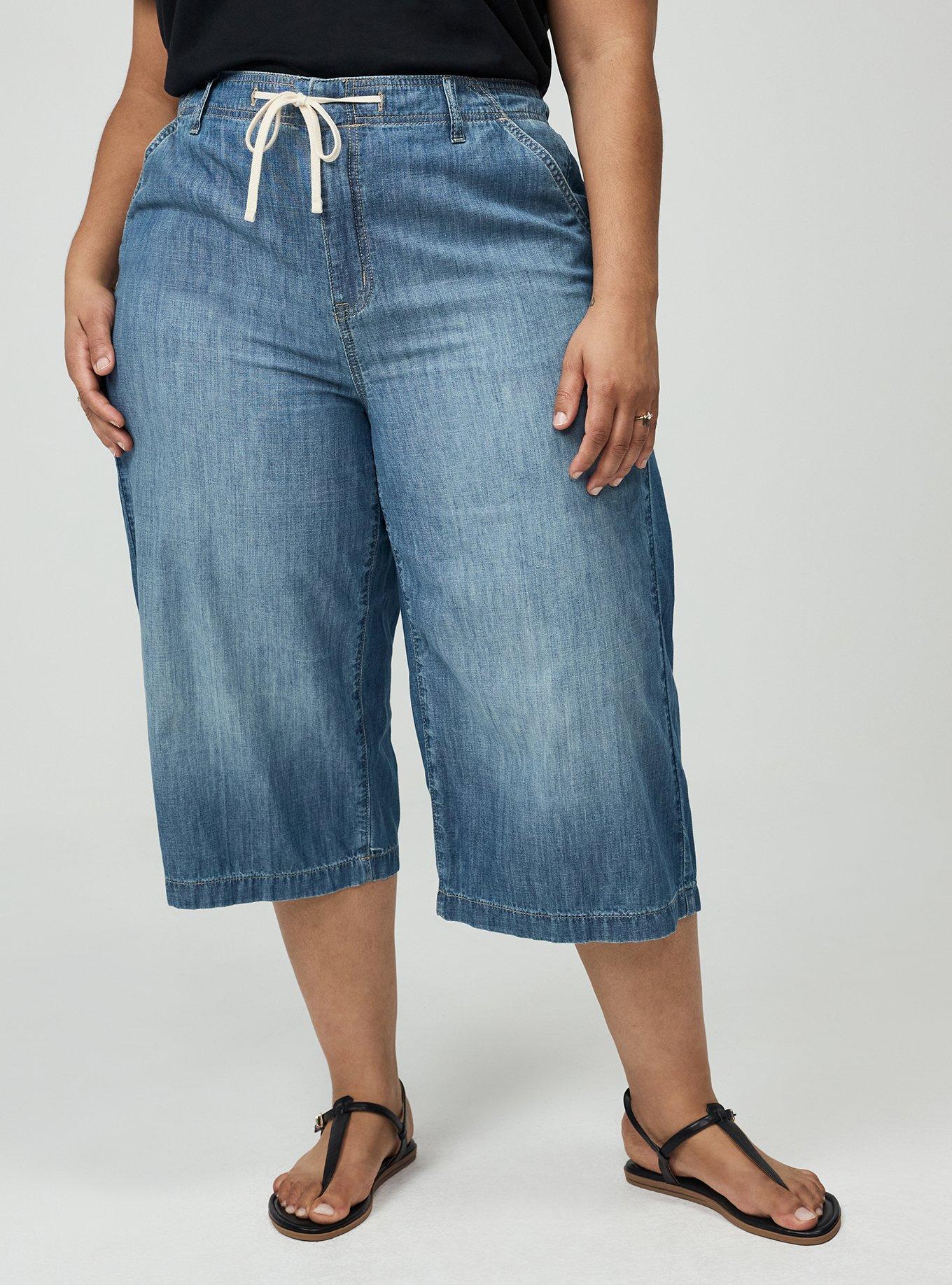 High-Rise Pull-On Drapey Rigid Jean, MEDIUM WASH, alternate