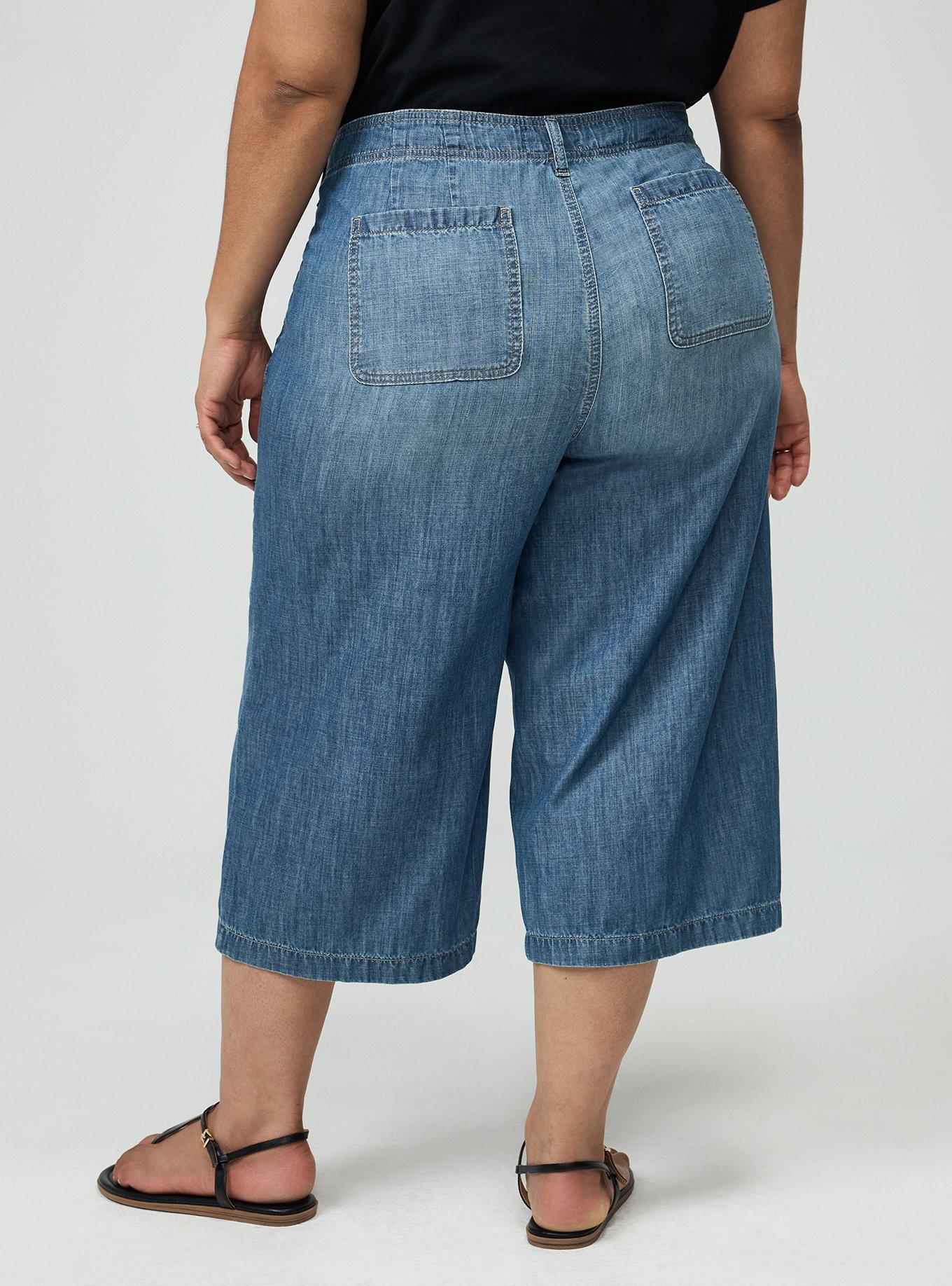 High-Rise Pull-On Drapey Rigid Jean, MEDIUM WASH, alternate