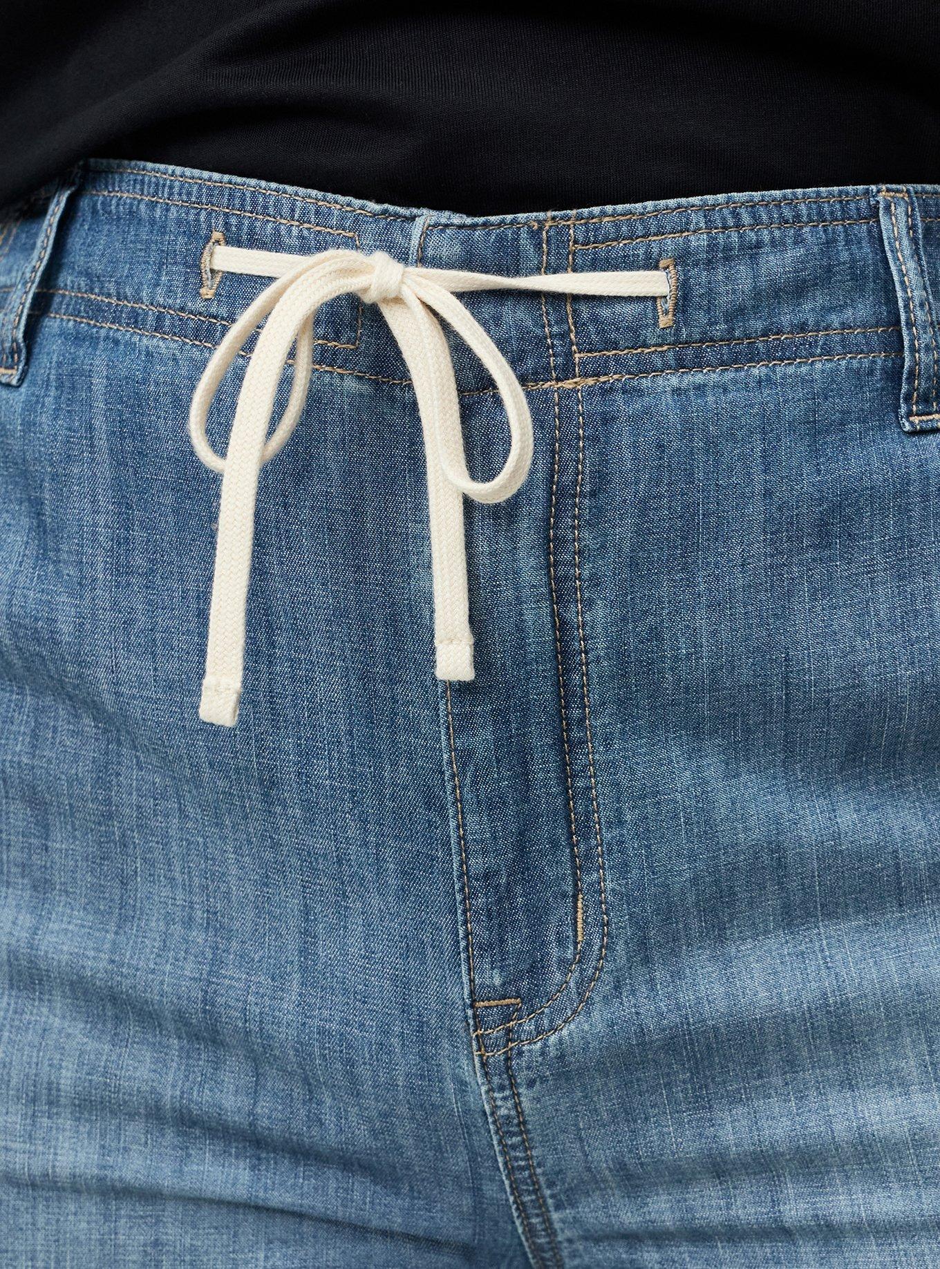 High-Rise Pull-On Drapey Rigid Jean, MEDIUM WASH, alternate