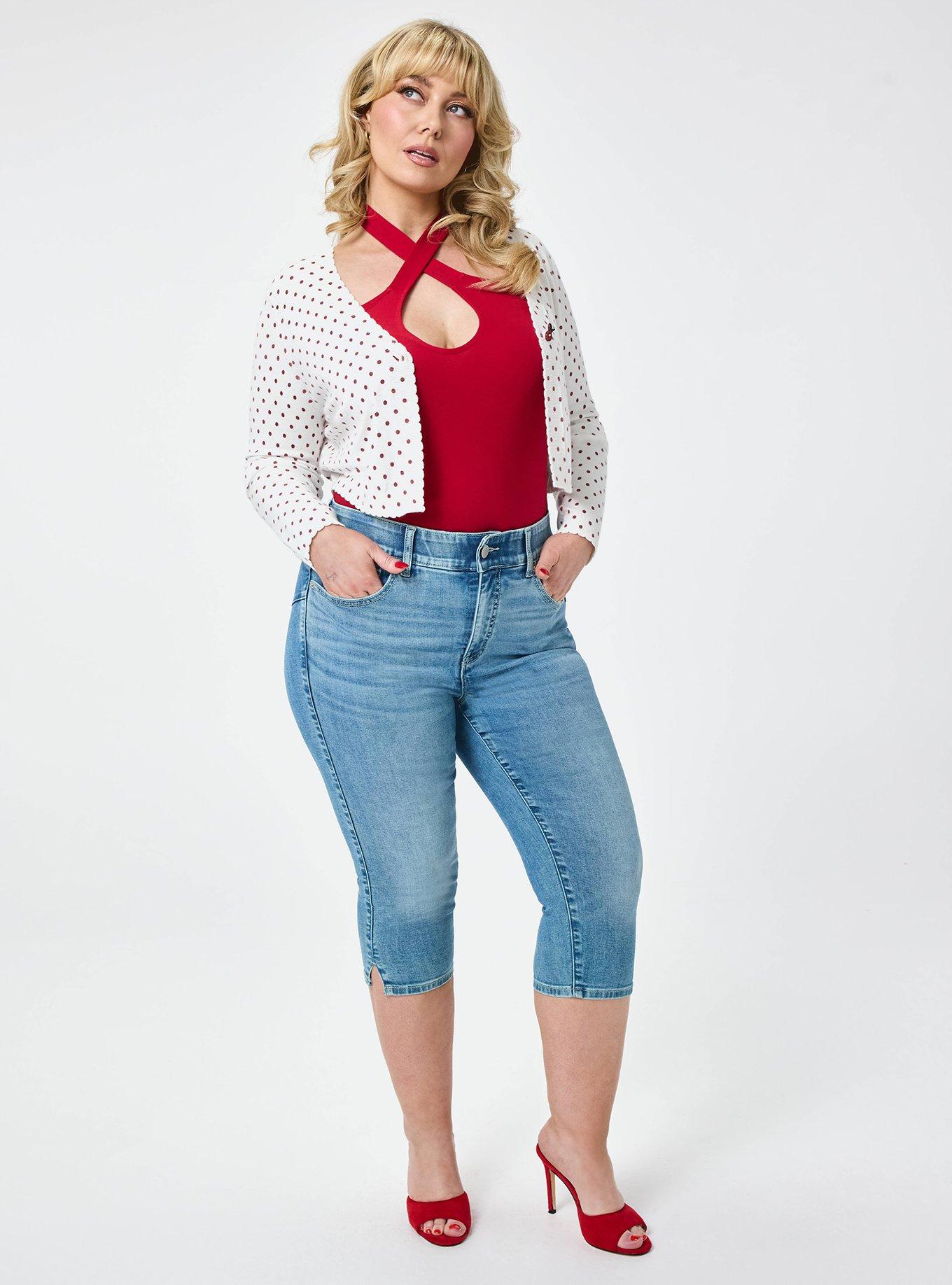 Retro Chic Scallop Edge Cardigan, COMMIT DOT WHITE, alternate