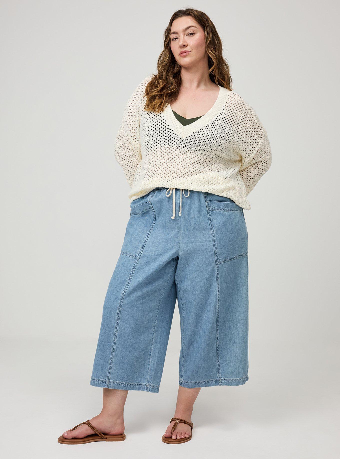 Open Stitch V-Neck Sweater, WHISPER WHITE, alternate