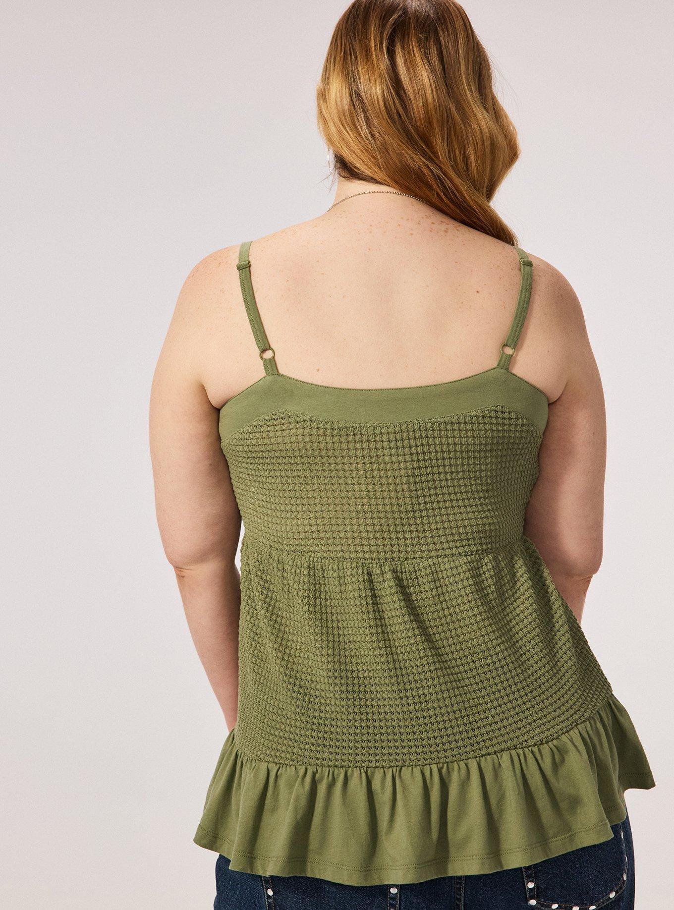 Festi Tiered Waffle Tank, OIL GREEN, alternate