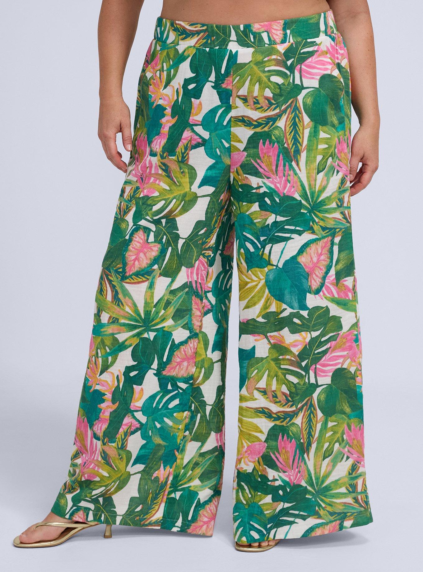 Belle Isle Wide Leg Pull-On Pant, ARIANA TROPICAL WHITE, alternate
