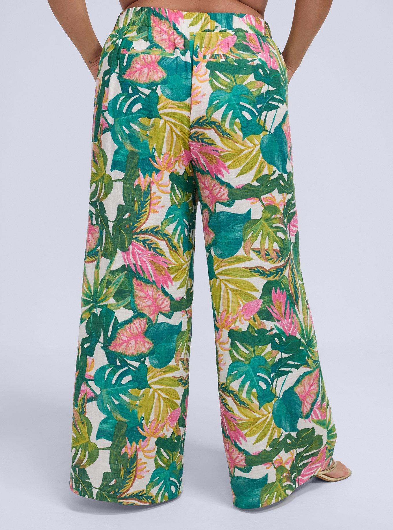 Belle Isle Wide Leg Pull-On Pant, ARIANA TROPICAL WHITE, alternate
