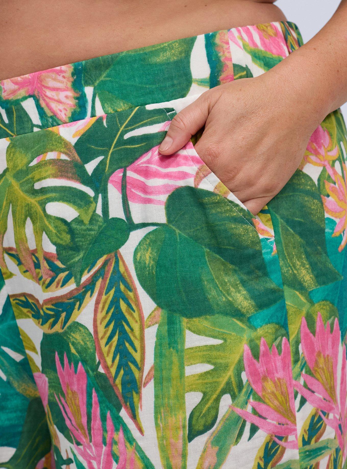 Belle Isle Wide Leg Pull-On Pant, ARIANA TROPICAL WHITE, alternate