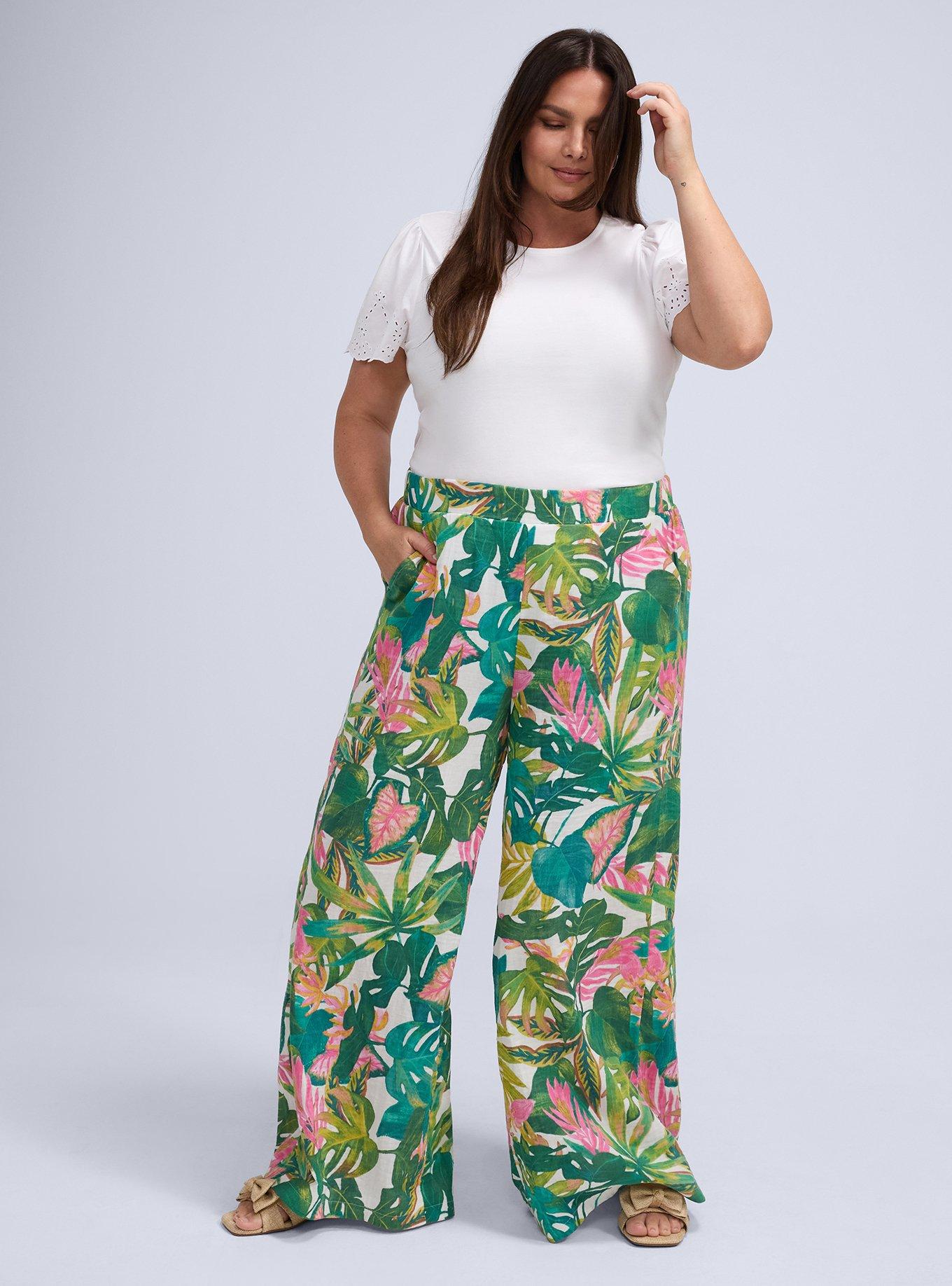 Belle Isle Wide Leg Pull-On Pant, ARIANA TROPICAL WHITE, alternate