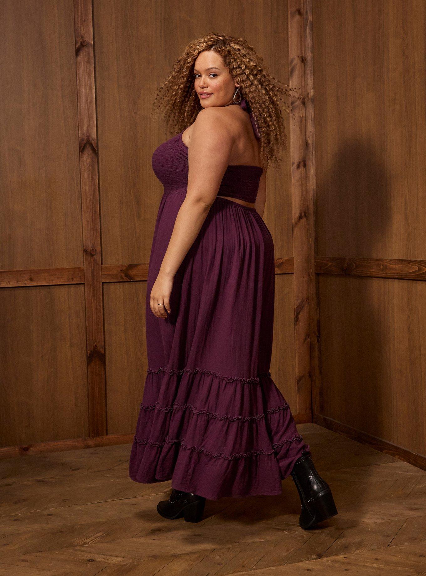 Plus Size - Festi Smocked Halter Maxi Dress - Torrid
