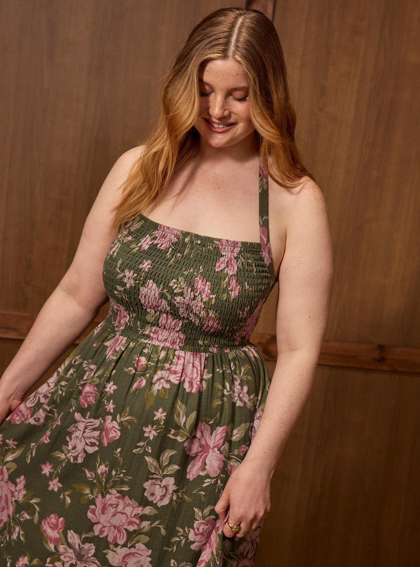 Plus Size - Festi Smocked Halter Maxi Dress - Torrid