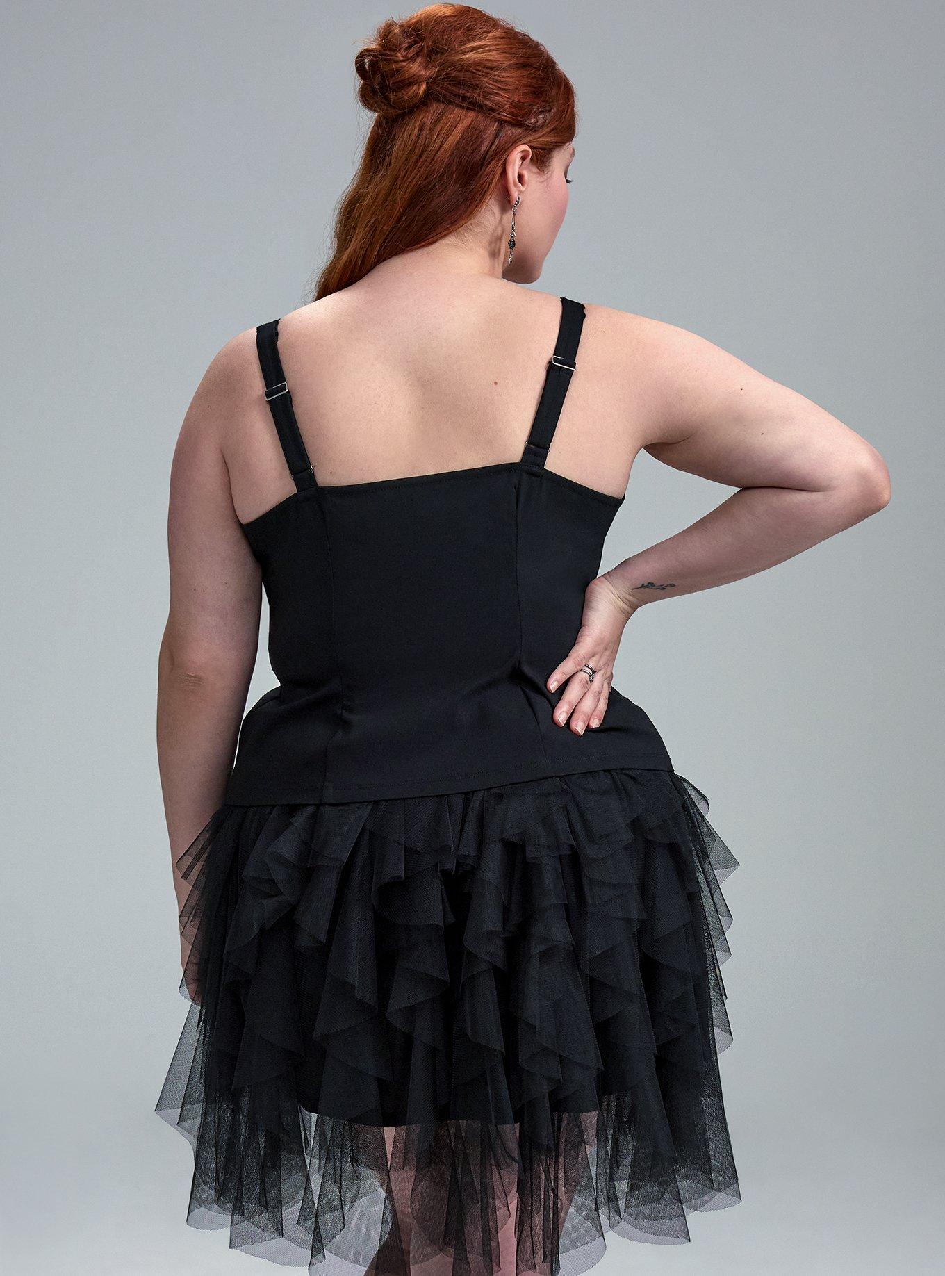 Nightfall Lace-Up Cami, DEEP BLACK, alternate