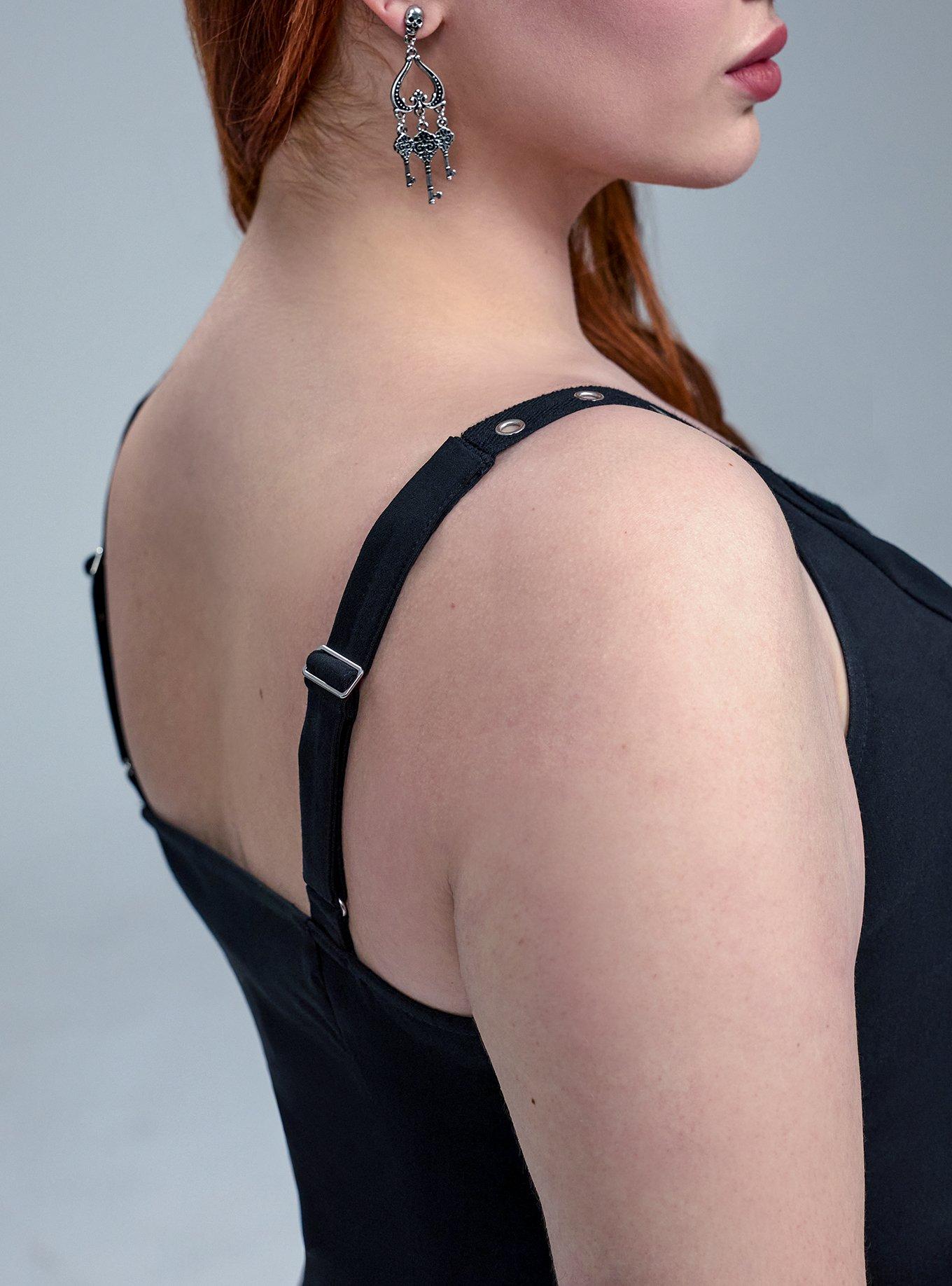 Nightfall Lace-Up Cami, DEEP BLACK, alternate