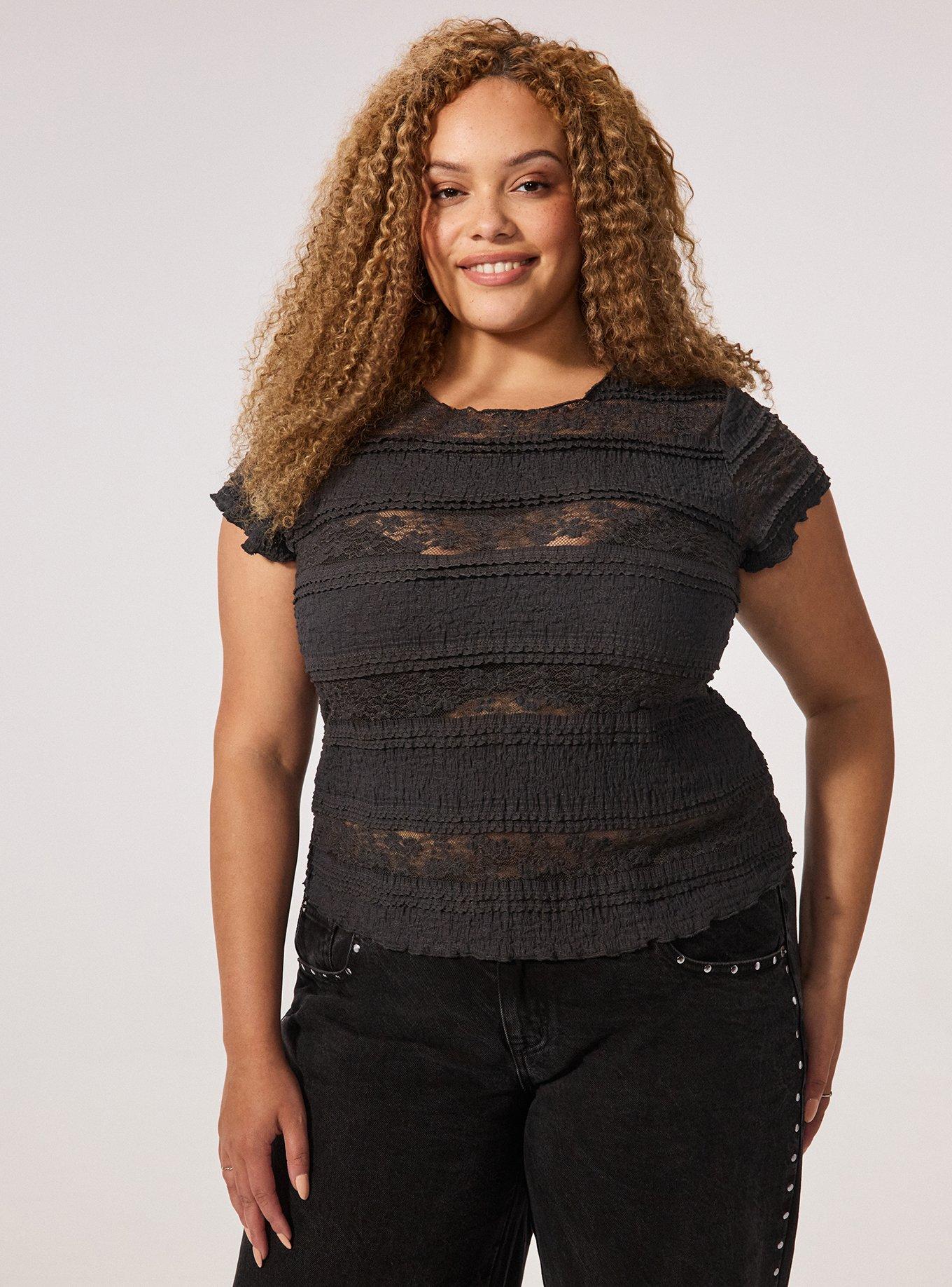 Festi Lace Tee, PHANTOM, alternate