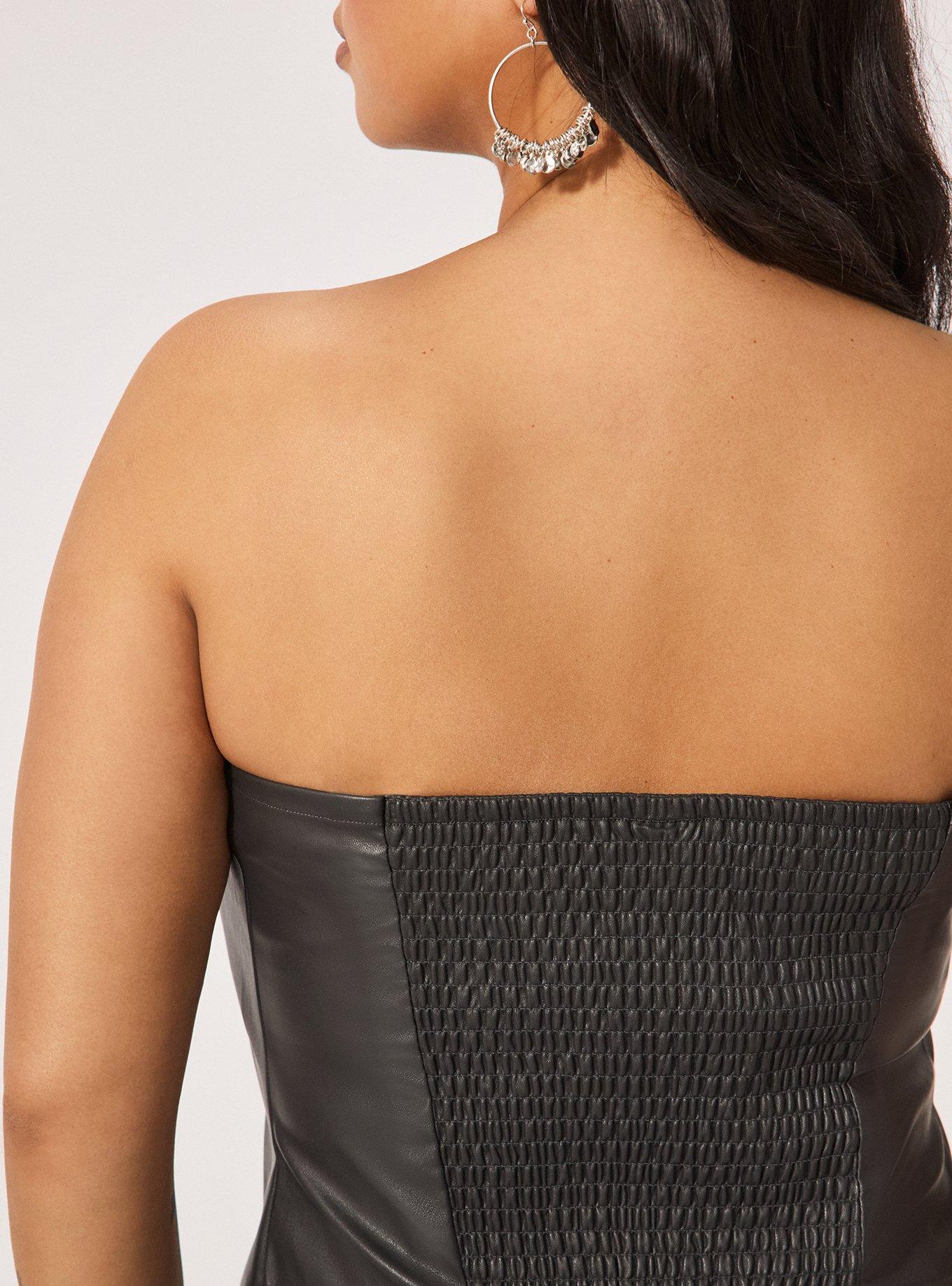 Festi Faux Leather Corset, PHANTOM, alternate