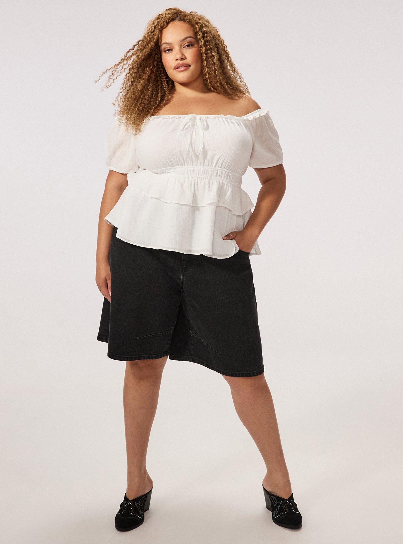 Festi Off-Shoulder Tiered Top, MARSHMALLOW, alternate
