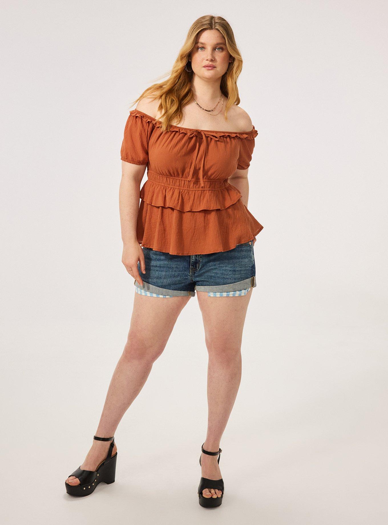 Festi Off-Shoulder Tiered Top, MOCHA BISQUE, alternate