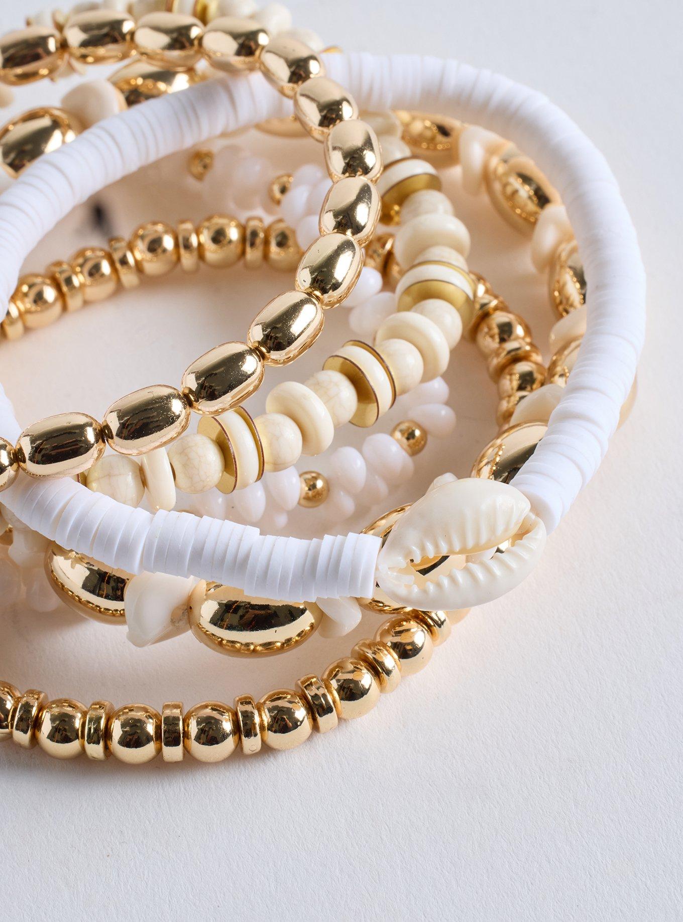 Pearl Stretch Bracelet, GOLD, alternate