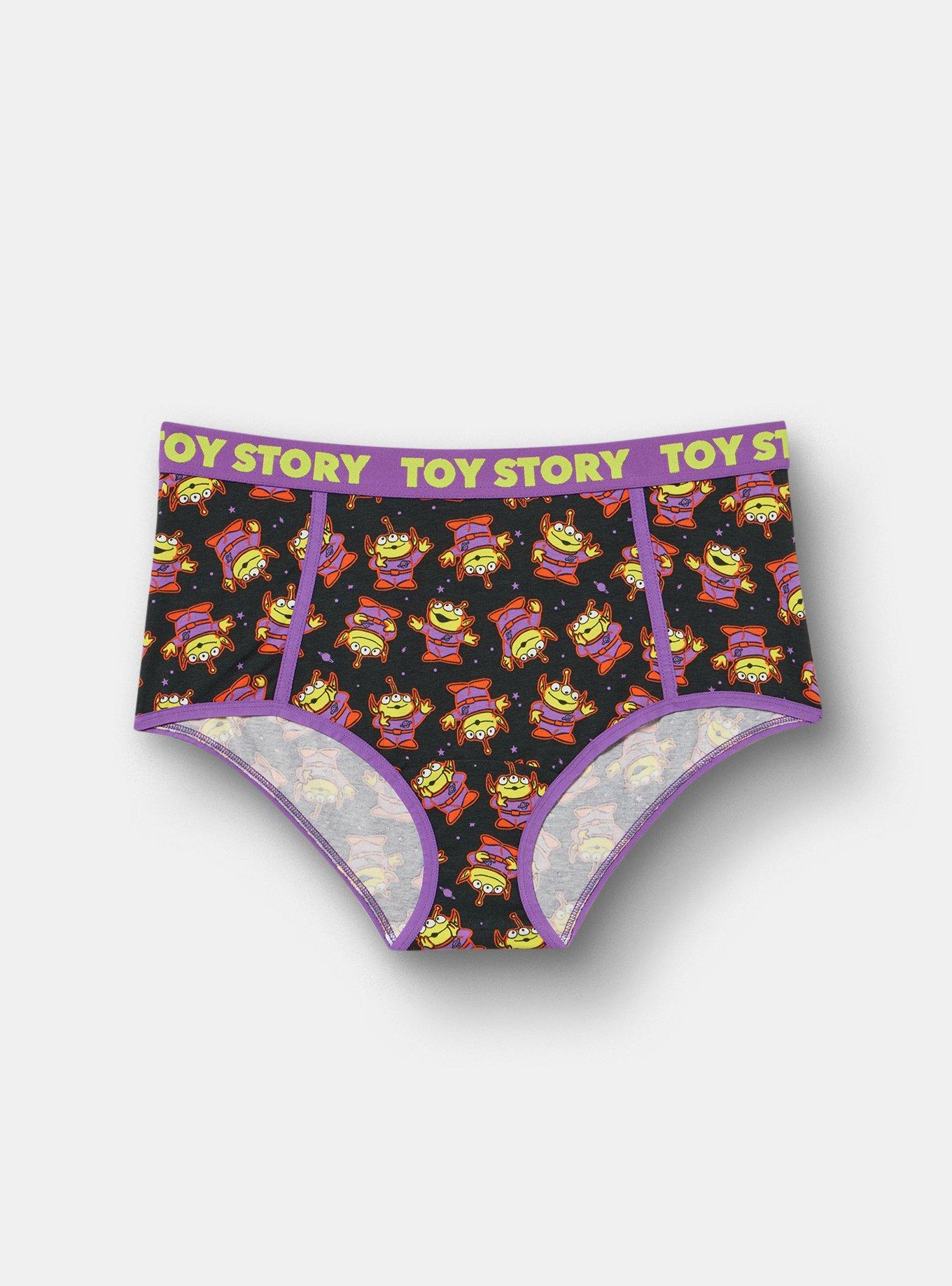 Plus Size Toy Story Mid-Rise Cotton Brief Panty, MULTI, hi-res