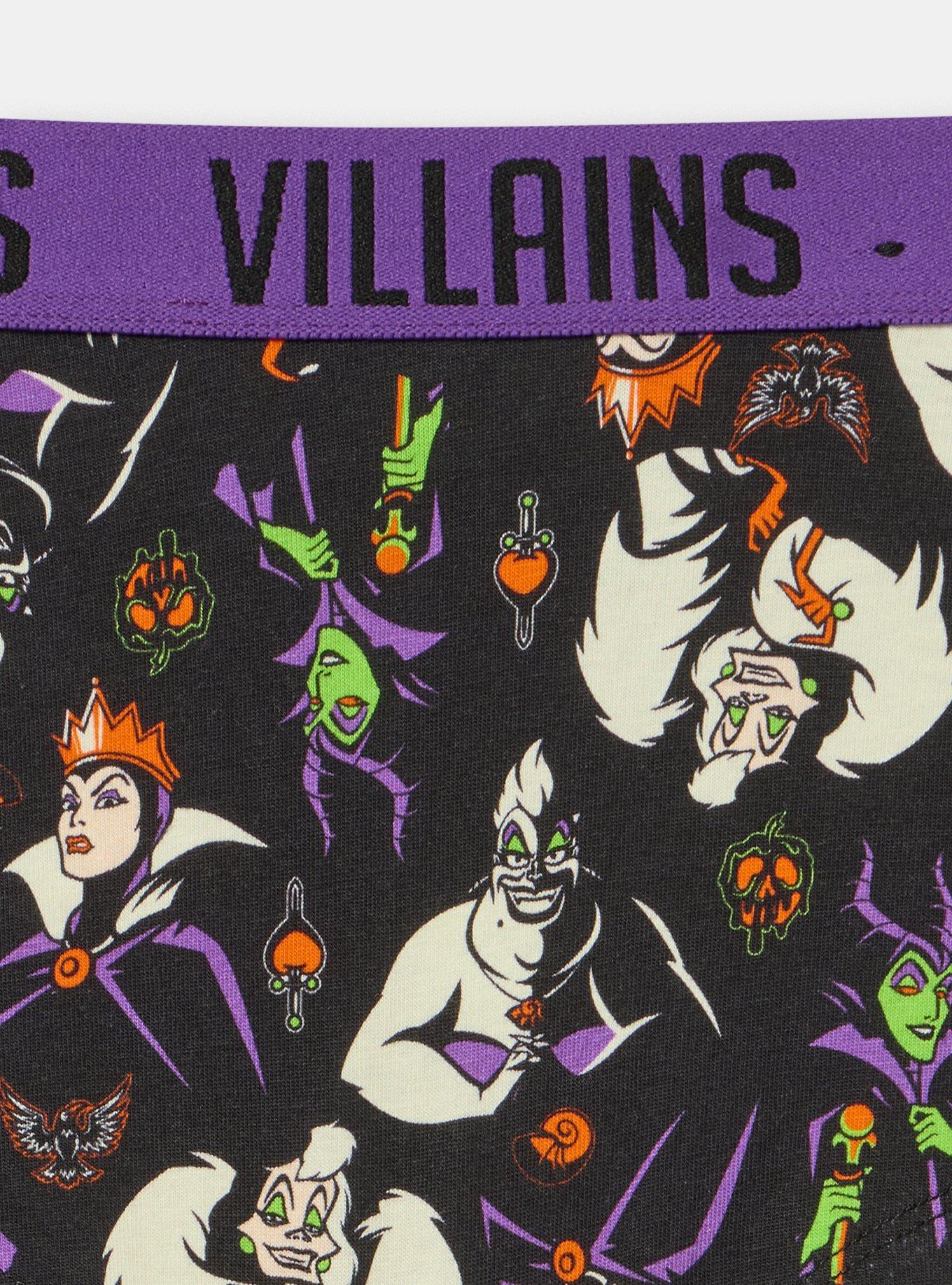 Disney Villains Mid-Rise Cotton Boyshort Panty, MULTI, alternate