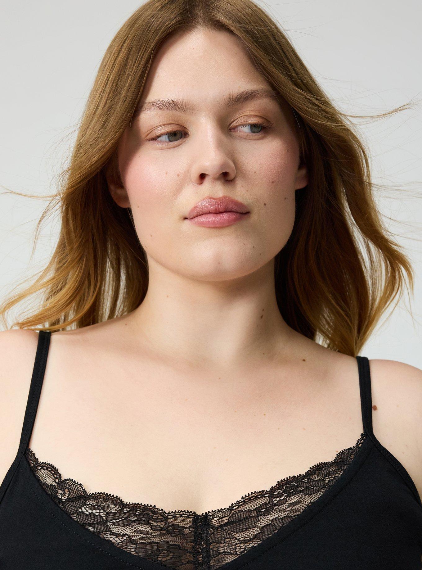 Plus Size - Foxy Lace Trim V-Neck Cami - Torrid