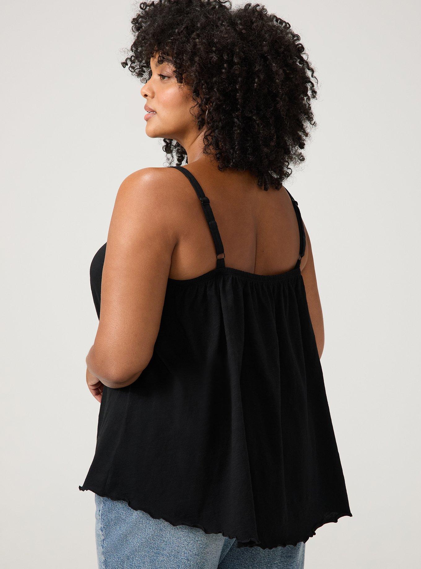 Plus Size - Heritage Slub Lace Trim Swing Cami - Torrid