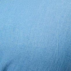 Plus Size Chambray Puff Sleeve Mini Dress, CHAMBRAY, swatch