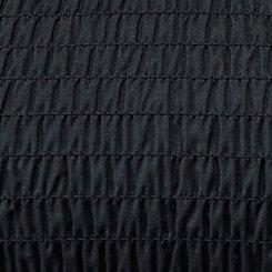 Plus Size Smocked Tube Tea Length Dress, DEEP BLACK, swatch