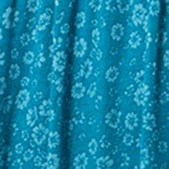 Deep V-Neck Mini Dress, ELISE DITSY FLORAL TEAL, swatch