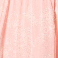 Plus Size Tiered Mini Skirt, GLITTERING FLORAL BLUSH, swatch