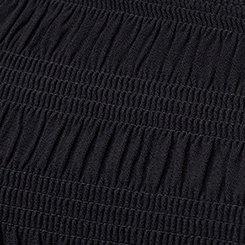 Smocked Bodice Romper, DEEP BLACK, swatch