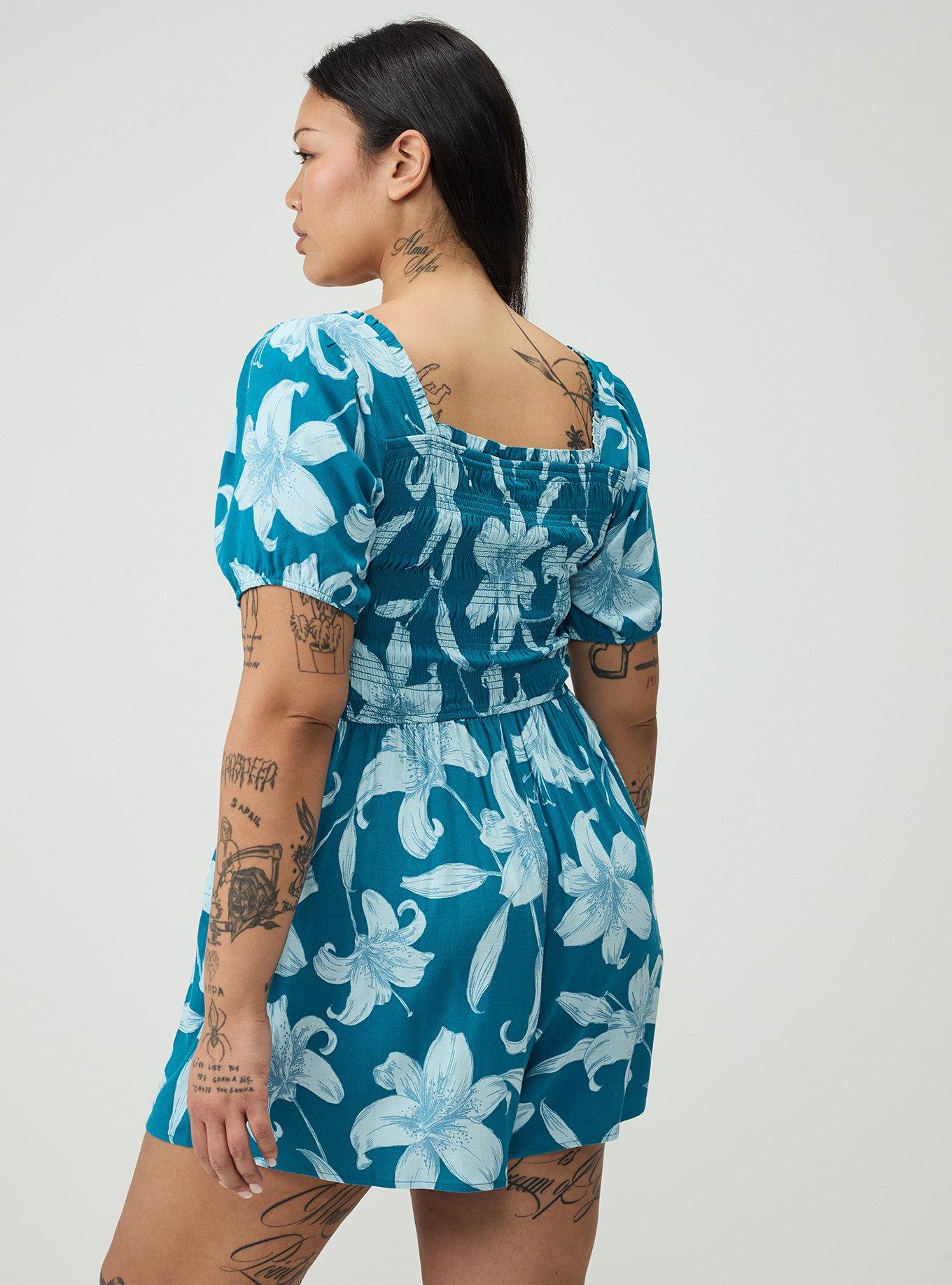 Plus Size - Smocked Bodice Romper - Torrid