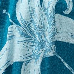 Smocked Bodice Romper, SHADE LILIES TEAL, swatch