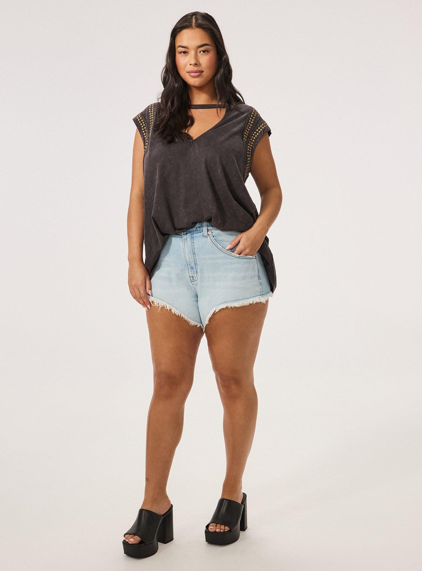 Plus Size Fest Embellished Cutout Tank, PHANTOM, alternate