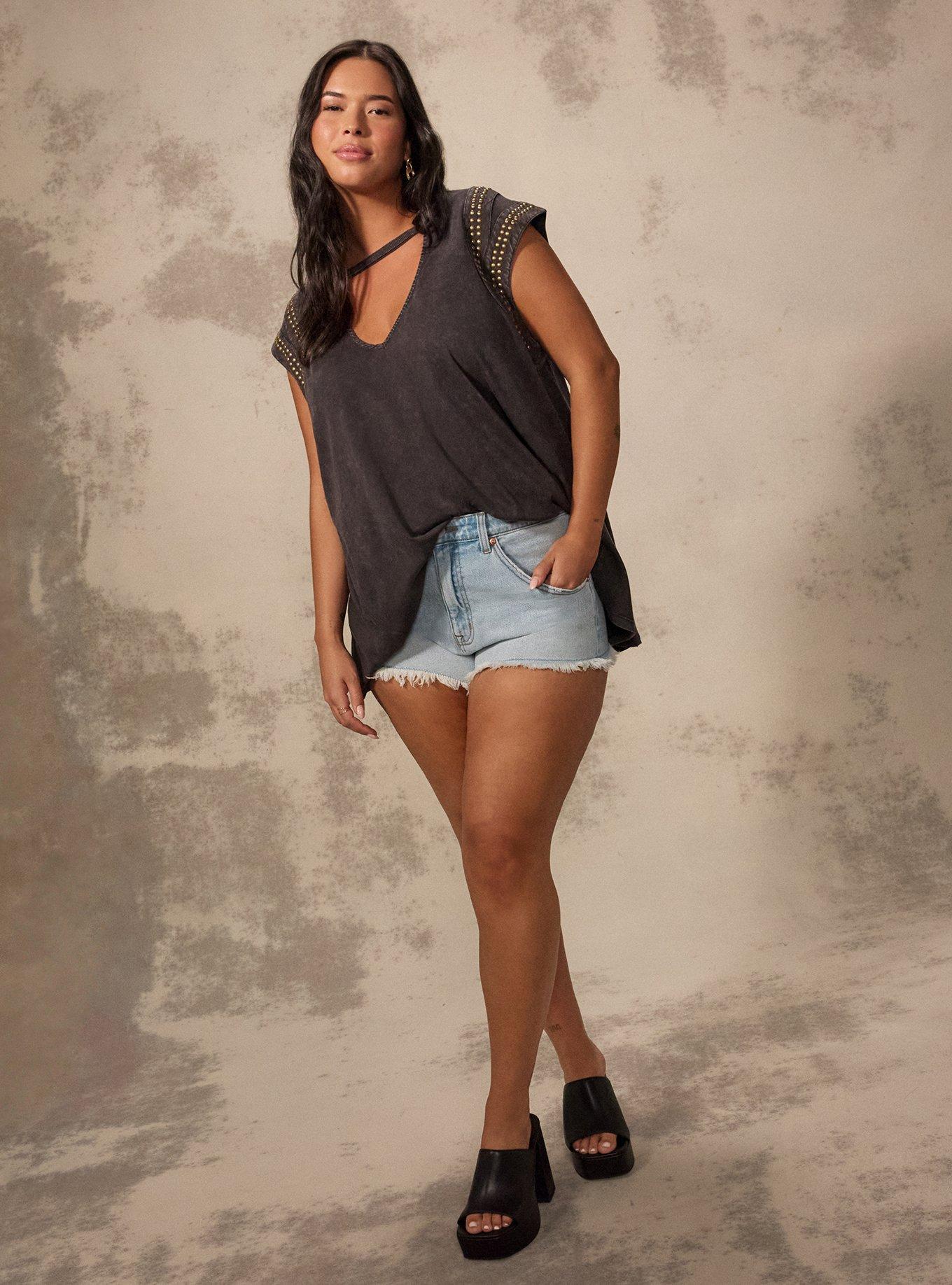 Plus Size Fest Embellished Cutout Tank, PHANTOM, alternate