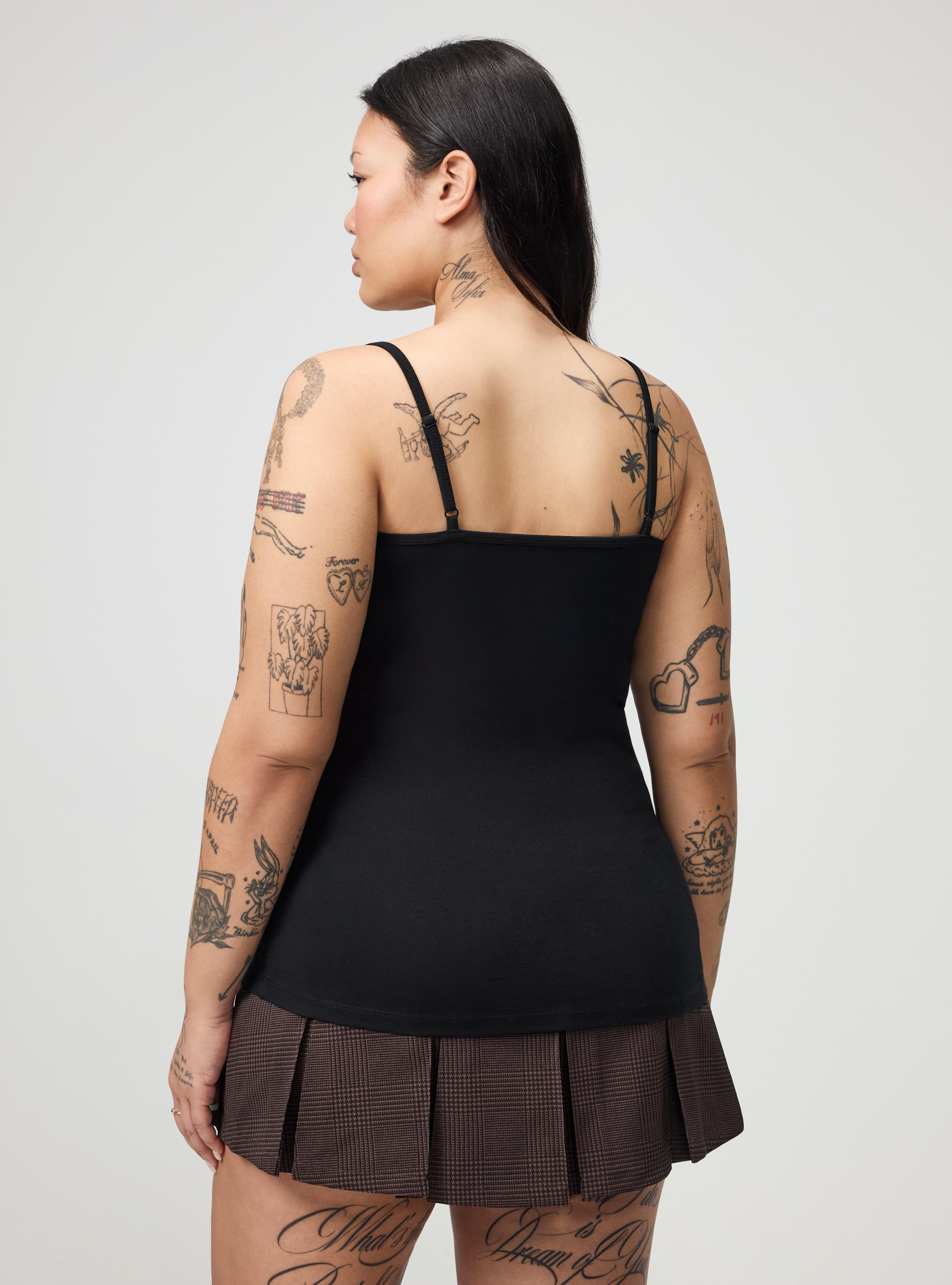 Foxy Strappy Cami, DEEP BLACK, alternate