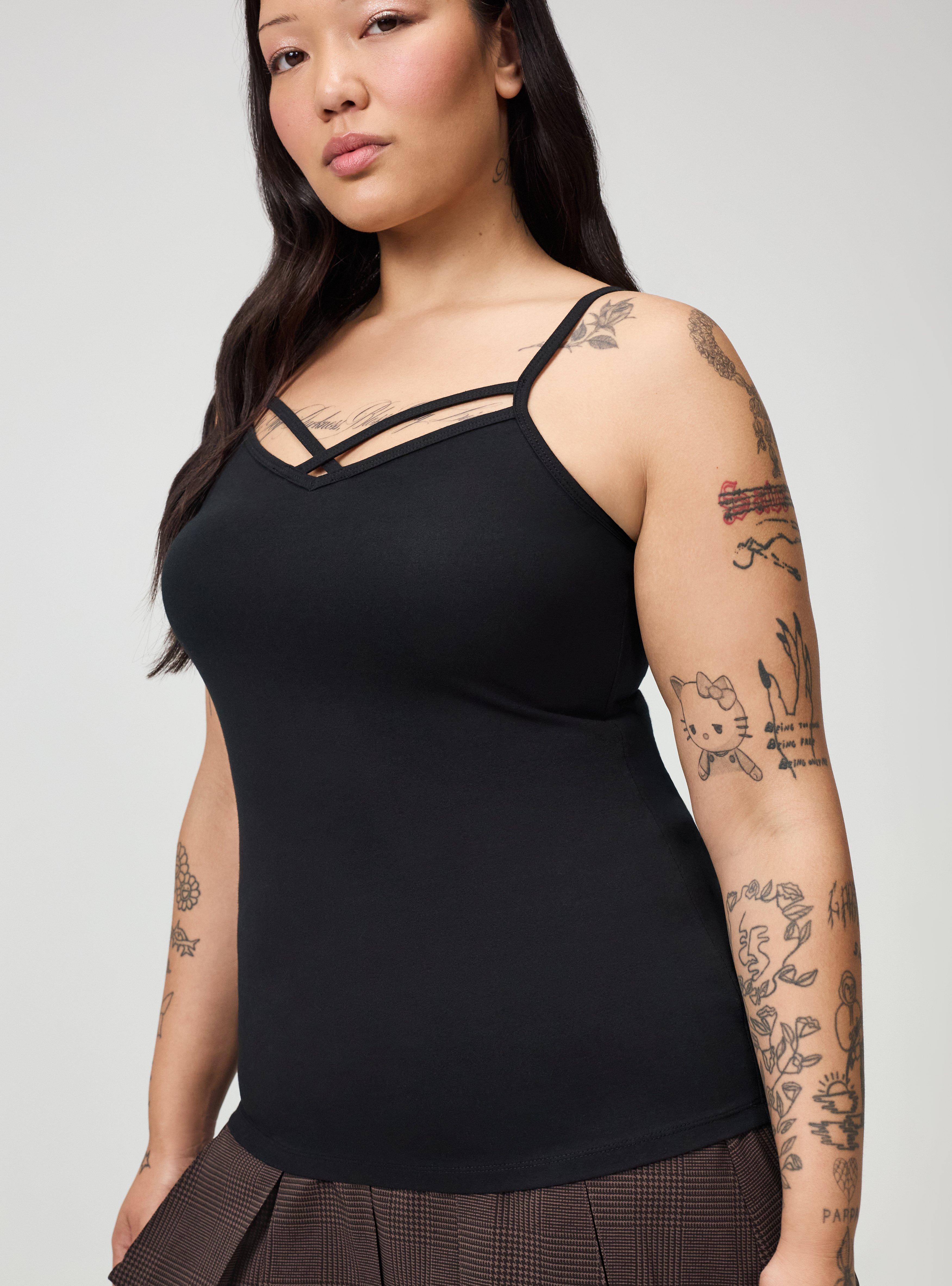 Foxy Strappy Cami, DEEP BLACK, alternate