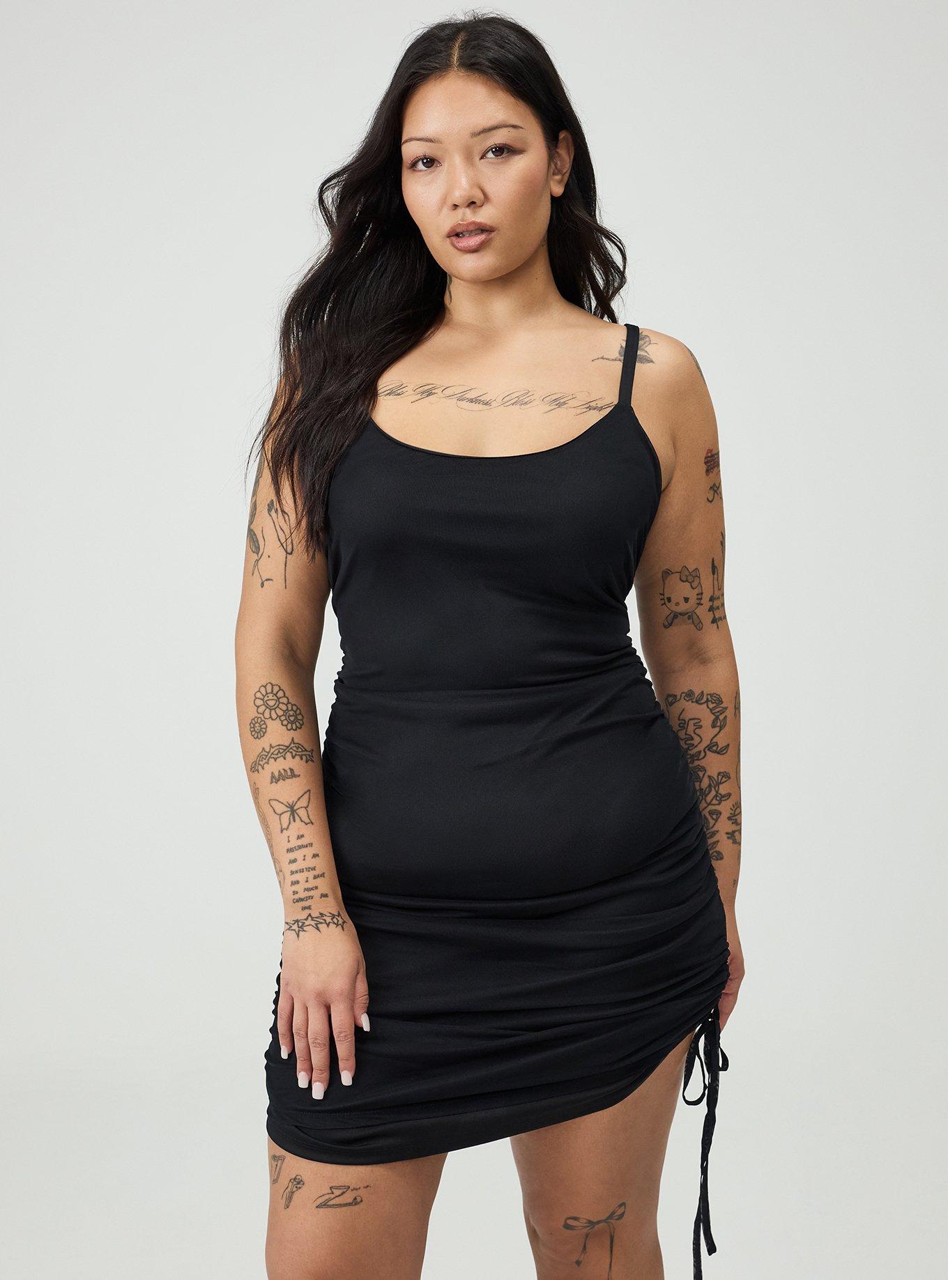 melina ruched bodycon dress Fashion Solid Ruffle Hem Bodycon Dress – Beachsissi