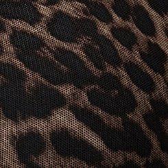 Ruched Bodycon Mesh Mini Dress, ON THE PROWL LEOPARD BROWN, swatch