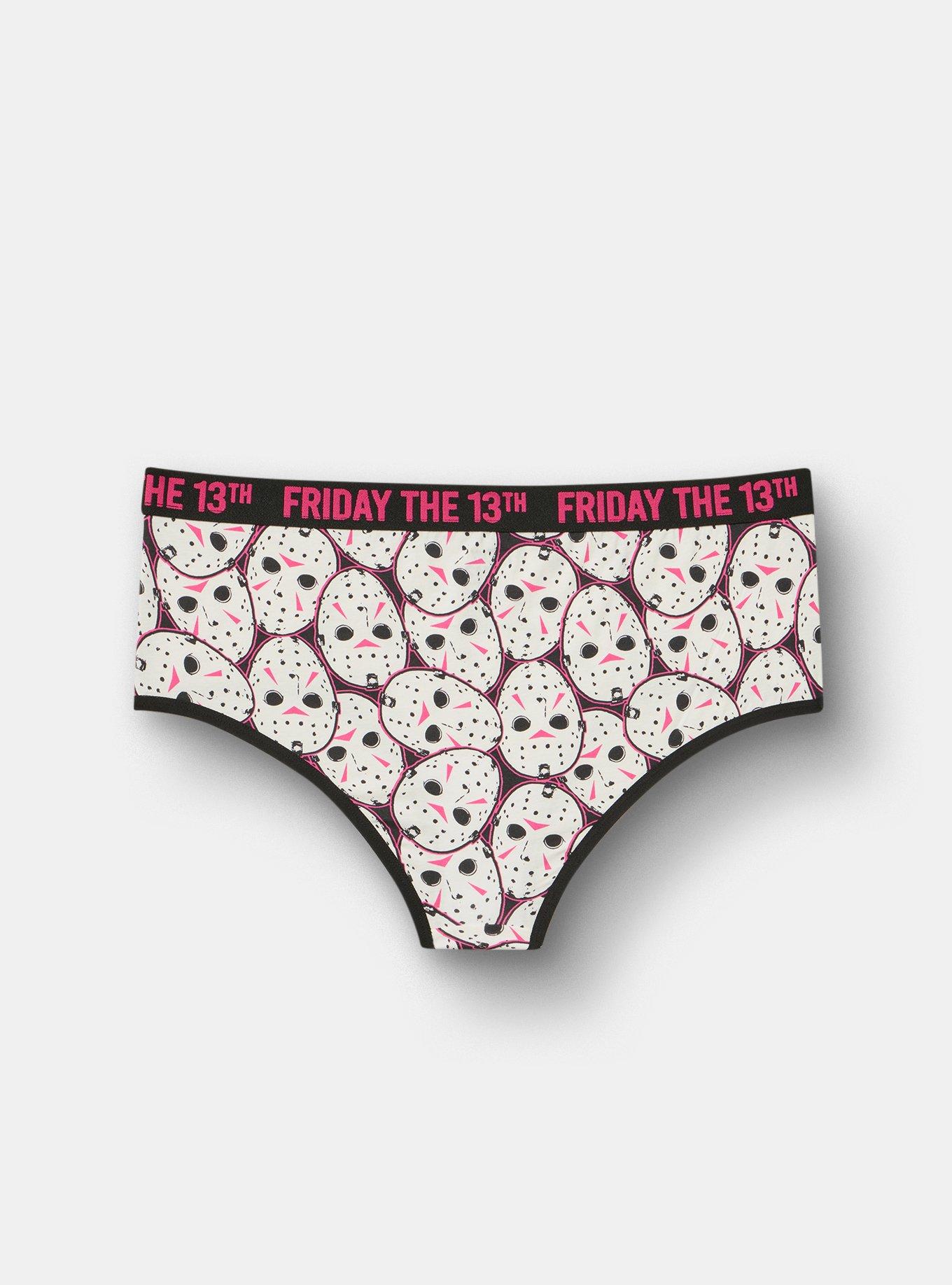 Plus Size Friday the 13th Mid-Rise Cotton Cheeky Panty, MULTI, alternate