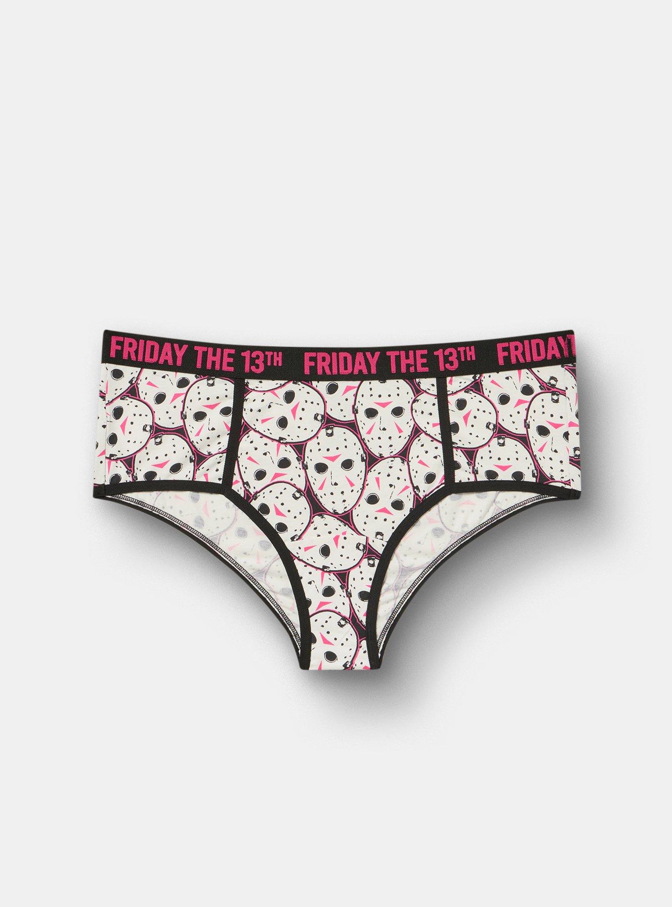 Plus Size Friday the 13th Mid-Rise Cotton Cheeky Panty, MULTI, hi-res