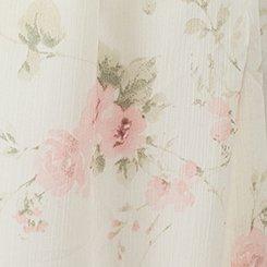 Chiffon Tea Length Dress, GRACE FLORAL IVORY, swatch