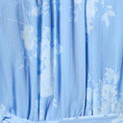 Plus Size Chiffon Tea Length Dress, GRACE FLORAL BLUE, swatch
