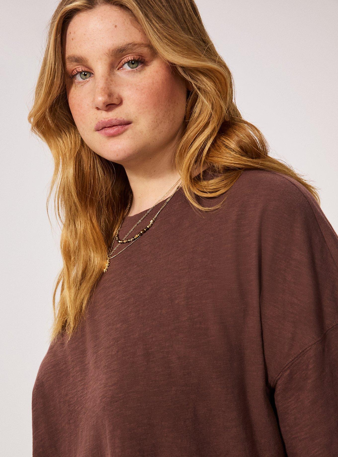 Festi Oversized Tiered Tee, FRENCH ROAST, alternate