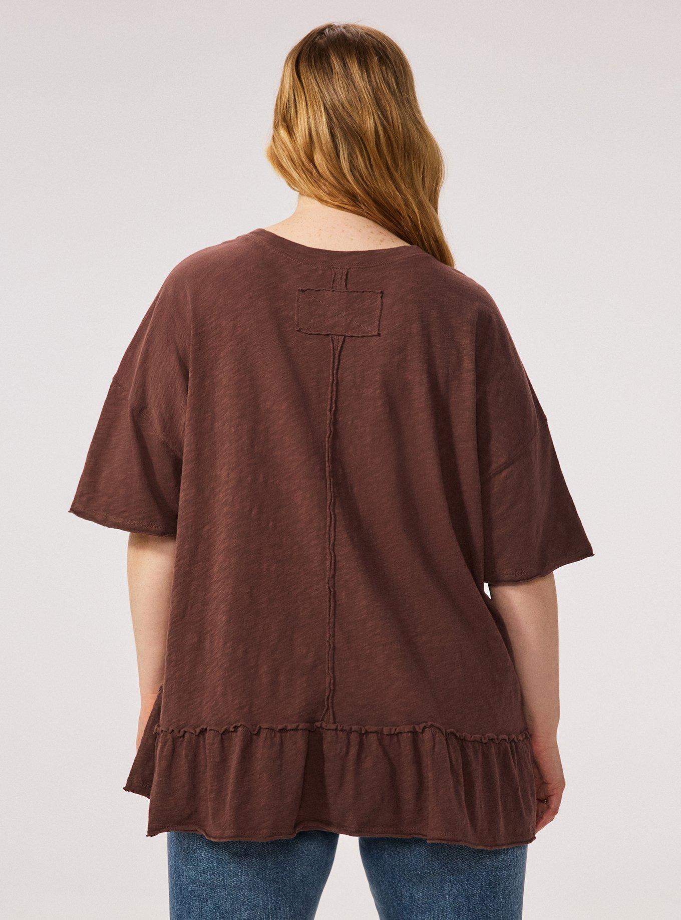 Festi Oversized Tiered Tee, FRENCH ROAST, alternate