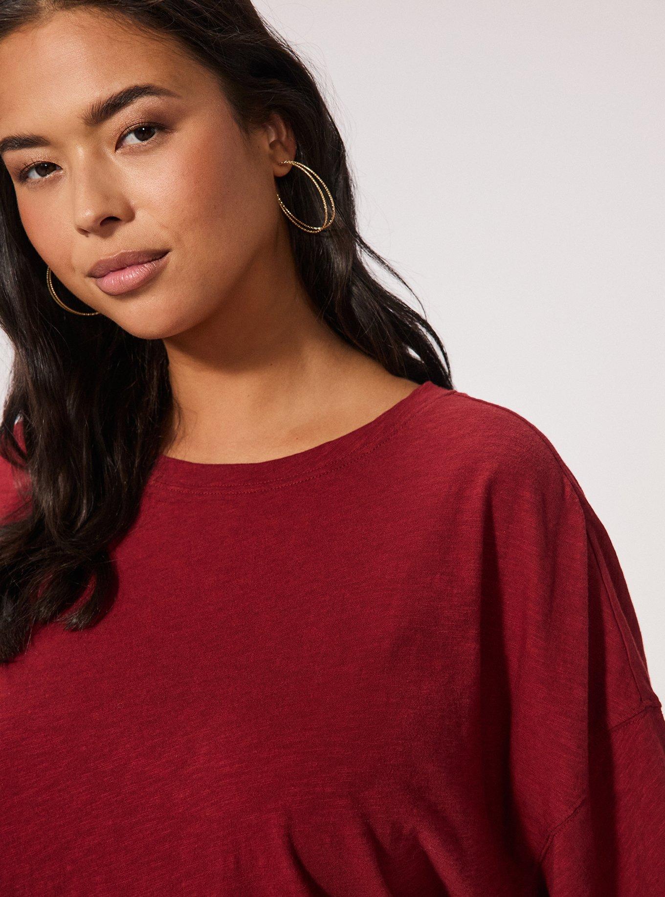 Festi Oversized Tiered Tee, POMEGRANATE, alternate