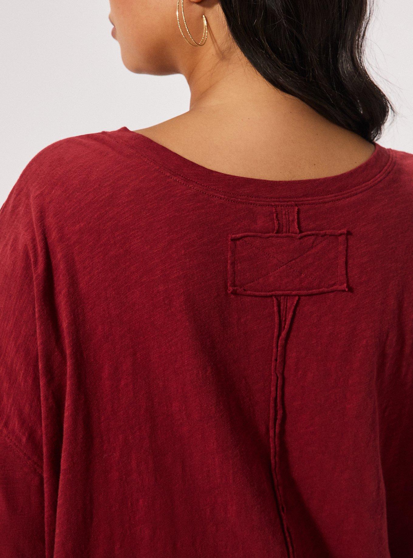 Festi Oversized Tiered Tee, POMEGRANATE, alternate