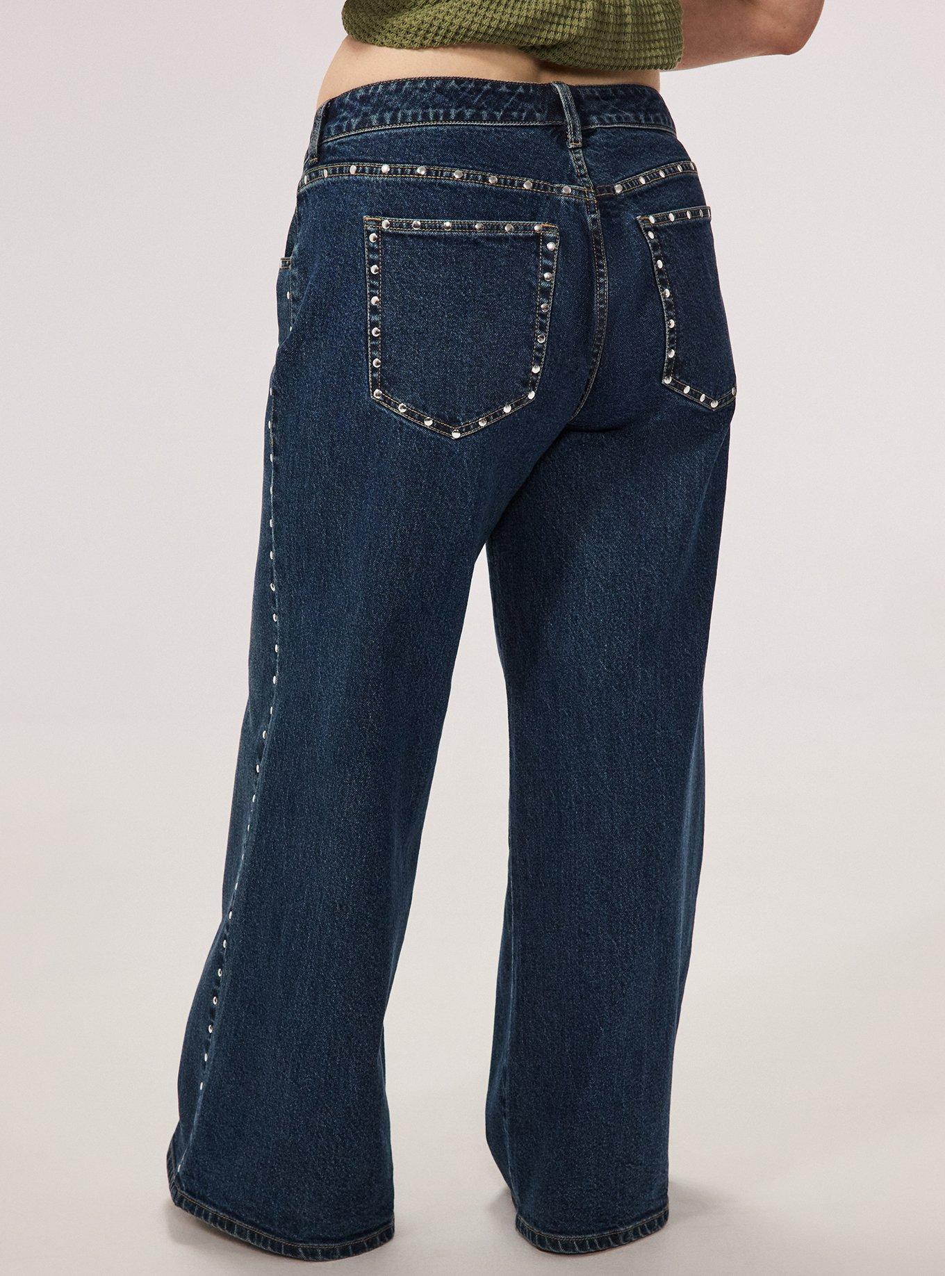 Festi Low-Rise Wide Leg Studded Jeans, DESERT BLUEBELL, alternate