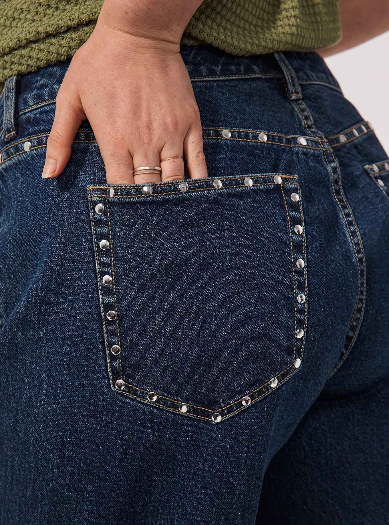 Festi Low-Rise Wide Leg Studded Jeans, DESERT BLUEBELL, alternate