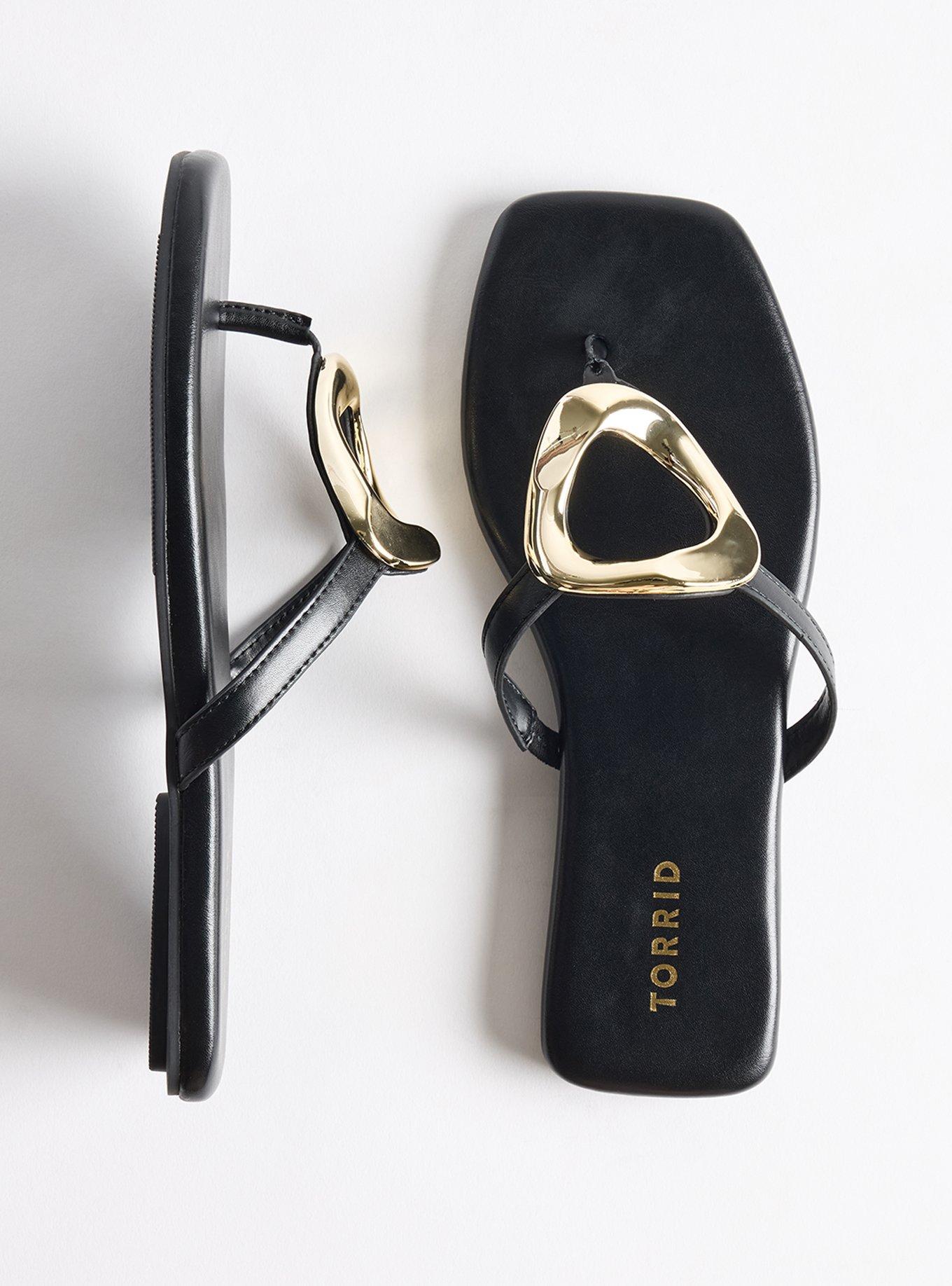 Organic Metal Flip Flop WW), BLACK, hi-res